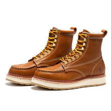 Load image into Gallery viewer, ROCKROOSTER Norwood Men's 6 inch Brown Soft Toe Wedge Work Boots SAP611