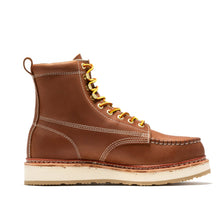 Load image into Gallery viewer, ROCKROOSTER Norwood Men's 6 inch Brown Steel Toe Wedge Work Boots SAP621