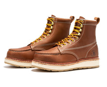 Load image into Gallery viewer, ROCKROOSTER Norwood Men's 6 inch Brown Steel Toe Wedge Work Boots SAP621