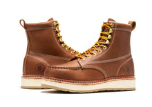 Load image into Gallery viewer, ROCKROOSTER Norwood Men's 6 inch Brown Steel Toe Wedge Work Boots SAP621