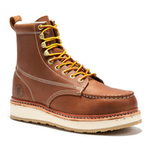 Load image into Gallery viewer, ROCKROOSTER Norwood Men's 6 inch Brown Steel Toe Wedge Work Boots SAP621