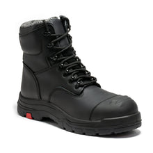 Load image into Gallery viewer, ROCKROOSTER Roslyn Black 7 inch Zip-sided Composite Toe Leather Work Boots CP245Z