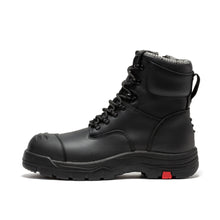 Load image into Gallery viewer, ROCKROOSTER Roslyn Black 7 inch Zip-sided Composite Toe Leather Work Boots CP245Z