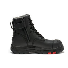 Load image into Gallery viewer, ROCKROOSTER Roslyn Black 7 inch Zip-sided Composite Toe Leather Work Boots CP245Z