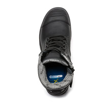 Load image into Gallery viewer, ROCKROOSTER Roslyn Black 7 inch Zip-sided Composite Toe Leather Work Boots CP245Z