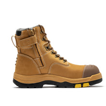 Load image into Gallery viewer, ROCKROOSTER Roslyn Black 7 inch Zip-sided Composite Toe Leather Work Boots CP245Z