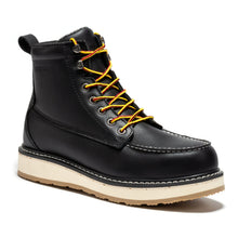 Load image into Gallery viewer, ROCKROOSTER Trinidad Men's 6 inch Black Steel Toe Wedge Work Boots SAP2301