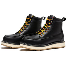Load image into Gallery viewer, ROCKROOSTER Trinidad Men's 6 inch Black Steel Toe Wedge Work Boots SAP2301