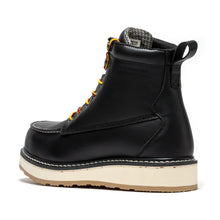 Load image into Gallery viewer, ROCKROOSTER Trinidad Men's 6 inch Black Steel Toe Wedge Work Boots SAP2301