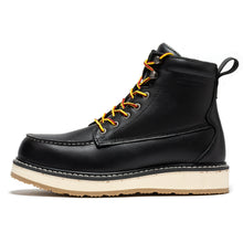 Load image into Gallery viewer, ROCKROOSTER Trinidad Men's 6 inch Black Steel Toe Wedge Work Boots SAP2301