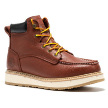 Load image into Gallery viewer, ROCKROOSTER Walker Men's 6 Inch Brown Soft Toe Wedge Work Boots SAP360