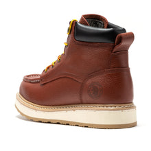 Load image into Gallery viewer, ROCKROOSTER Walker Men's 6 Inch Brown Soft Toe Wedge Work Boots SAP360