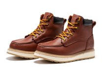Load image into Gallery viewer, ROCKROOSTER Walker Men's 6 Inch Brown Soft Toe Wedge Work Boots SAP360