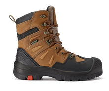 Load image into Gallery viewer, ROCKROOSTER Woodland Men's 8 inch Brown Work Boots, Composite Toe, Slip Resistant, Electrical Hazard Protection, Rubber outsole AK869