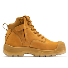 Load image into Gallery viewer, rockrooster Woodland Wheat 6 inch Composite Toe Zip-sided Leather Work Boots AK659