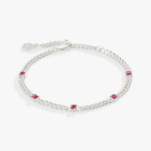 Load image into Gallery viewer, October Birthstone Rose Curb Chain Bracelet