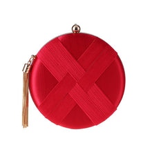 Load image into Gallery viewer, Round Evening Clutch Handbag with Braided Accent (MAC287)