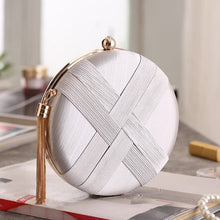 Load image into Gallery viewer, Round Evening Clutch Handbag with Braided Accent (MAC287)