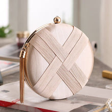 Load image into Gallery viewer, Round Evening Clutch Handbag with Braided Accent (MAC287)
