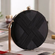 Load image into Gallery viewer, Round Evening Clutch Handbag with Braided Accent (MAC287)