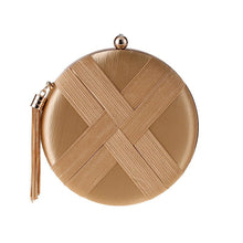 Load image into Gallery viewer, Round Evening Clutch Handbag with Braided Accent (MAC287)