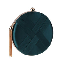 Load image into Gallery viewer, Round Evening Clutch Handbag with Braided Accent (MAC287)