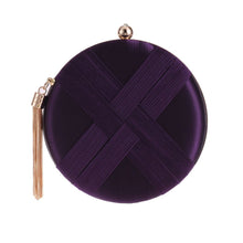 Load image into Gallery viewer, Round Evening Clutch Handbag with Braided Accent (MAC287)