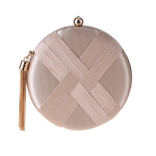 Load image into Gallery viewer, Round Evening Clutch Handbag with Braided Accent (MAC287)