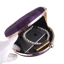 Load image into Gallery viewer, Round Evening Clutch Handbag with Braided Accent (MAC287)