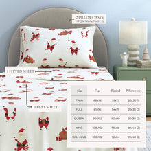 Load image into Gallery viewer, Turkish Cotton Christmas Flannel Sheet Set - Whittaker Collection