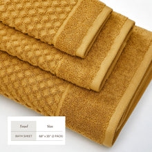 Load image into Gallery viewer, Cotton Diamond Waffle Weave Bath Towel Set - Grayson Collection