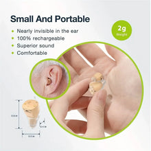 Load image into Gallery viewer, Rechargeable Hearing Aids – Invisible In-Ear, Noise Reduction, Volume Control