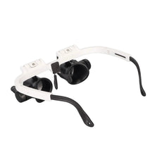 Load image into Gallery viewer, 2-LED Head-Mounted Magnifier Glasses – 8x/15x/23x with Repair Light