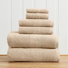 Load image into Gallery viewer, 100% Cotton Woven Texture Bath Towel Set - Marbella Collection