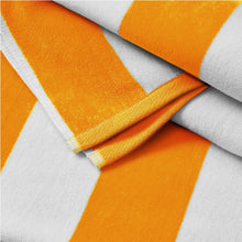 Load image into Gallery viewer, Cotton Velour Cabana Stripe Beach Towel - Novia Collection