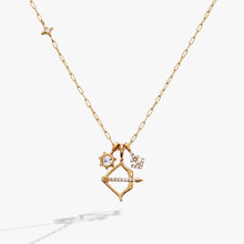 Load image into Gallery viewer, Sagittarius Zodiac Charm Cluster Necklace