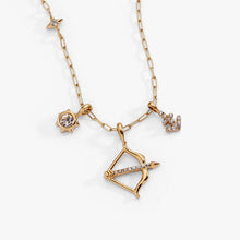 Load image into Gallery viewer, Sagittarius Zodiac Charm Cluster Necklace