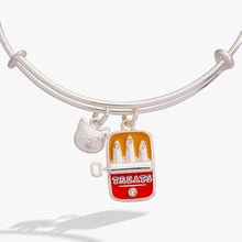 Load image into Gallery viewer, Cat &amp; Sardine Tin Duo Charm Bangle