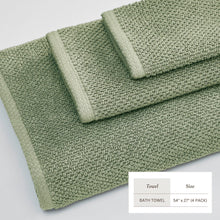Load image into Gallery viewer, Cotton Textured Bath Towel Set - Acacia Collection