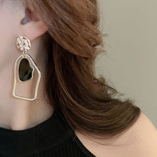 Load image into Gallery viewer, Sculptural Asymmetric Drop Earrings with Abstract Lines (MAC321)