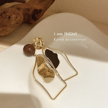 Load image into Gallery viewer, Sculptural Asymmetric Drop Earrings with Abstract Lines (MAC321)