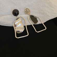 Load image into Gallery viewer, Sculptural Asymmetric Drop Earrings with Abstract Lines (MAC321)