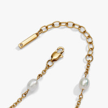 Load image into Gallery viewer, Seashell &amp; Pearl Inline Charm Anklet