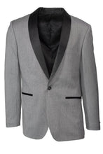 Load image into Gallery viewer, "Sebastian" Grey Pindot Tuxedo Jacket Shawl (Separates)