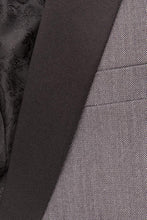 Load image into Gallery viewer, "Sebastian" Grey Pindot Tuxedo Jacket Shawl (Separates)