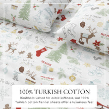 Load image into Gallery viewer, Turkish Cotton Christmas Flannel Sheet Set - Whittaker Collection