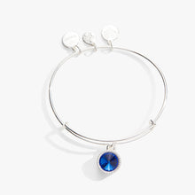 Load image into Gallery viewer, September Birthstone Charm Bangle, Sapphire