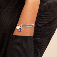 Load image into Gallery viewer, September Birthstone Charm Bangle, Sapphire