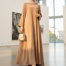 Load image into Gallery viewer, Serene Pleated Georgette Abaya Loose Full-Length Modest Style (MA254)