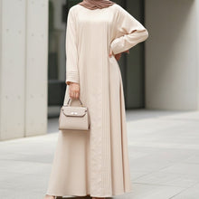 Load image into Gallery viewer, Serene Pleated Georgette Abaya Loose Full-Length Modest Style (MA254)